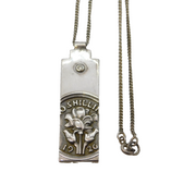 Scottish Sterling Silver Queen Elizabeth II Bullion Bar Ingot Necklace Vintage