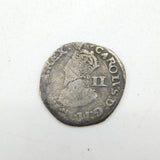 Charles I Hammered Half-Groat Twopence Coin Antique 1632-33 Harp Mint