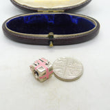 Sterling Silver Wrapped With Love Pandora Pink Present Charm Vintage c1970
