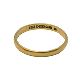 Art Deco 9ct Yellow Gold Wedding Band Ring Antique 1941 Birmingham