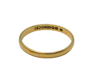 Art Deco 9ct Yellow Gold Wedding Band Ring Antique 1941 Birmingham
