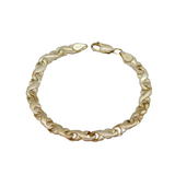 Sterling Silver Mexican Infinity Pattern Linked Bracelet Contemporary c2000
