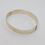 Sterling Silver Floral Pattern Hinged Bangle Hallmarked 1979 Birmingham