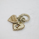 Sterling Silver Annie Haak Initial E Hearts Studio Charm Pendant Modern c2010s