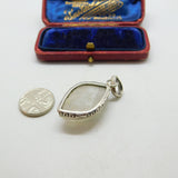 Sterling Silver Quartz Crystal Charm Pendant Vintage c1970
