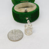 Sterling Silver Royal Crown Charm Pendant Vintage c1970
