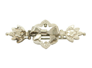Victorian Gold on Sterling Silver Floral Sweetheart Brooch Pin Antique c1880