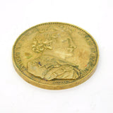 19th Century Belgian Bronze Antoine Van Dyck Medallion Antique c1850