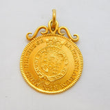 George III 22ct Gold Half Guinea Coin Pendant Antique 1804 Very Fine