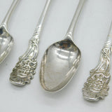 George II Set of Sterling Silver Green Man Picture Back Teaspoons Antique c1750