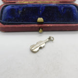 Sterling Silver Violin Charm Pendant Vintage c1970
