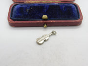 Sterling Silver Violin Charm Pendant Vintage c1970