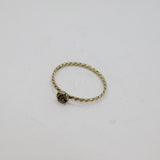 Sterling Silver Rose Flower Twisted Band Stacking Ring Modern c2000 Size Q