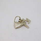 Sterling Silver Faith, Hope & Charity Cluster Charm Pendant Vintage c1970