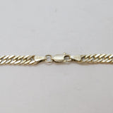 Sterling Silver Flat Curb Chain Necklace 49.5cm Length Contemporary c1990's