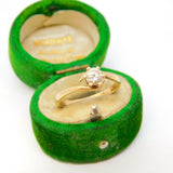 9ct Yellow Gold & 0.2ct Spinel Set Crossover Ring Vintage 1982 London
