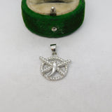 Sterling Silver Paste Set Dragonfly Charm Pendant Vintage c1970