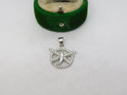 Sterling Silver Paste Set Dragonfly Charm Pendant Vintage c1970