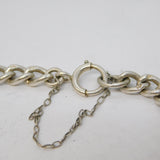 Sterling Silver Curb Link Chain Bracelet Vintage c1970s