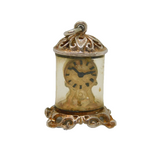 Sterling Silver Baroque Style Cased Mantle Clock Charm Pendant Vintage c1970s