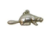Sterling Silver Beaver Charm Pendant Vintage c1970