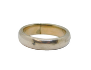 Sterling Silver Chunky Rounded Edge Wedding Band Ring Vintage c1970 Size Q 1/2