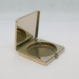 Mid-Century French Silver Plated Morpho Butterfly Wing Makeup Compact Vintage
