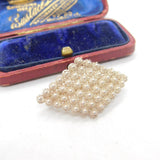 Sterling Silver Filigree Form Button Brooch Vintage c1960