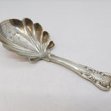 George IV Sterling Silver Leaf Bowl Caddy Spoon Antique 1826 Birmingham