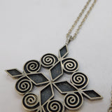 Ortak Scottish Sterling Silver Large Celtic Cross Pendant Necklace Vintage