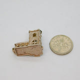 Sterling Silver Opening Church With Wedding Inside Charm Pendant Vintage c1970s