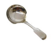 Victorian Sterling Silver Shaped Bowl Tea Caddy Spoon Antique 1851 London