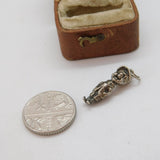 Sterling Silver Cartoon Boy Charm Pendant Vintage c1970