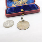 Sterling Silver William IV Sixpence Coin Charm Pendant Antique c1835