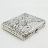 Omar Ramsden Sterling Silver Eagle, Fish & Seabird Cigarette Case Antique London