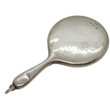 Sterling Silver Miniature Chatelaine Hand Mirror Antique 1913 Birmingham Deco