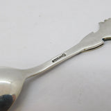 Sterling Silver & Enamel Panama Souvenir Teaspoon Antique c1920 Art Deco