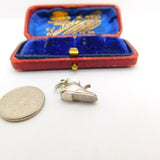Sterling Silver Openable Just Married Boot Charm Pendant Vintage c1970