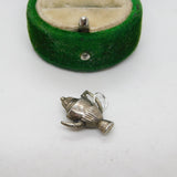 Sterling Silver Coffee Pot Charm Pendant Vintage c1970