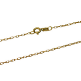 9ct Yellow Gold Essential Cable Link Chain Necklace Vintage 58cm Length
