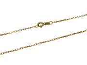 9ct Yellow Gold Essential Cable Link Chain Necklace Vintage 58cm Length