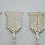 Victorian Set of Sterling Silver Four Provinces of Ireland Spoons Antique 1899