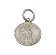 Sterling Silver St Christopher Charm Pendant Vintage c1970