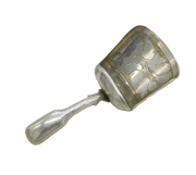 George III Sterling Silver Floral Pattern Tea Caddy Spoon Antique 1794
