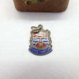 Sterling Silver Enamel Hunstanton Travel Shield Charm Pendant Vintage c1970