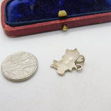 Sterling Silver Jersey Souvenir Charm Pendant Vintage c1970