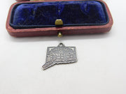 Sterling Silver State of Connecticut USA Charm Pendant Vintage c1970