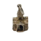 Sterling Silver Opening Church Charm Pendant Vintage c1970s