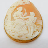 Victorian Carved Classical Goddess with Cherub Shell Cameo Antique c1860