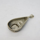 Sterling Silver Blue Enamel 'S' Initial Drop Pendant Vintage c1970